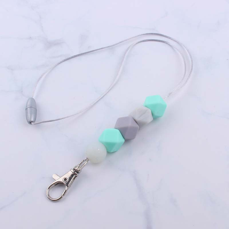 Wholesale Food Grade Silicone Bead Necklace Keychain